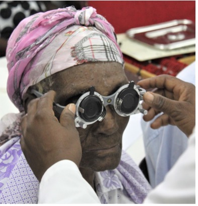 Visual acuity test after cataract surgery in Benguela, Angola